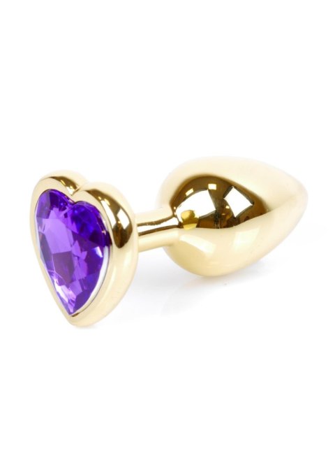Plug-Jewellery Gold Heart PLUG- Purple B - Series HeavyFun Plug-Jewellery Gold Heart PLUG- Purple B - Series HeavyFun