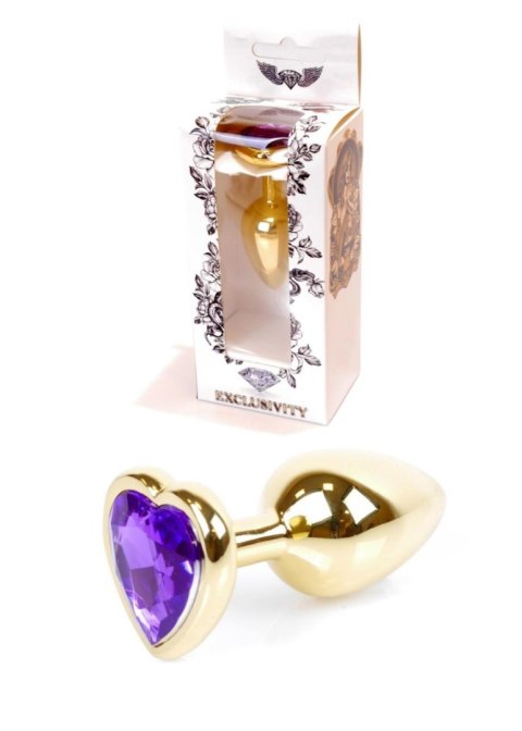 Plug-Jewellery Gold Heart PLUG- Purple B - Series HeavyFun Plug-Jewellery Gold Heart PLUG- Purple B - Series HeavyFun