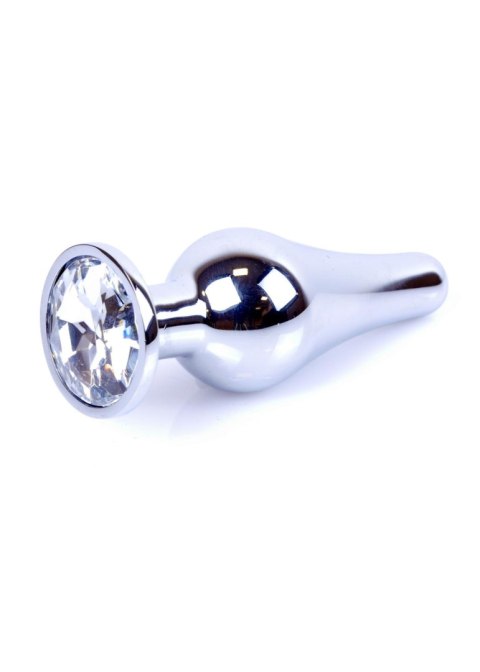 Plug-Jewellery Silver BUTT PLUG- Clear B - Series HeavyFun Plug-Jewellery Silver BUTT PLUG- Clear B - Series HeavyFun