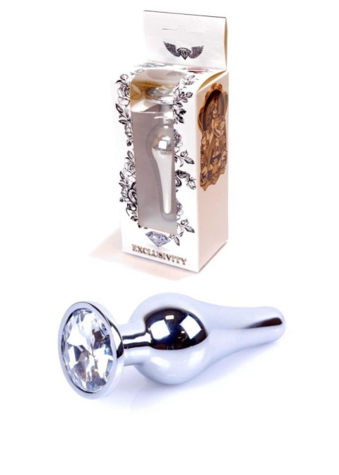 Plug-Jewellery Silver BUTT PLUG- Clear B - Series HeavyFun Plug-Jewellery Silver BUTT PLUG- Clear B - Series HeavyFun