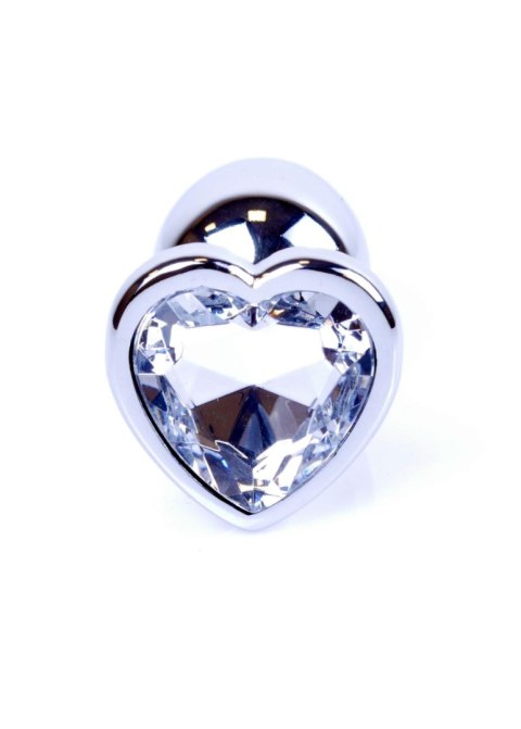 Plug-Jewellery Silver Heart PLUG- Clear B - Series HeavyFun Plug-Jewellery Silver Heart PLUG- Clear B - Series HeavyFun