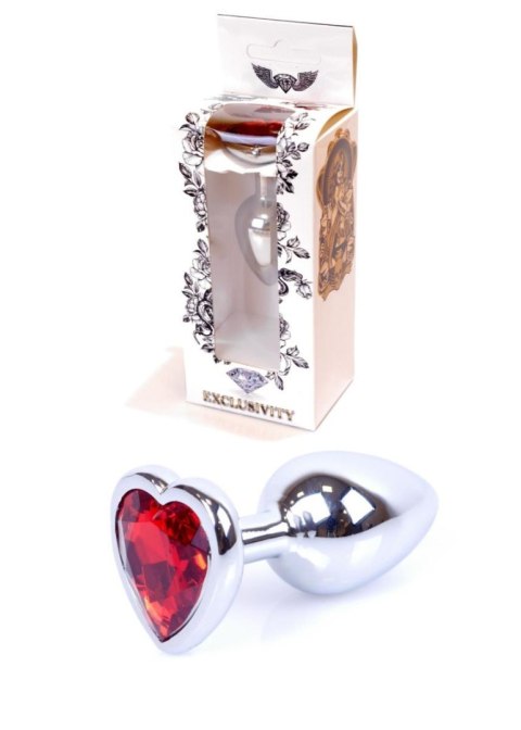 Plug-Jewellery Silver Heart PLUG- Red B - Series HeavyFun Plug-Jewellery Silver Heart PLUG- Red B - Series HeavyFun