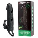 PRETTY LOVE - PENIS SLEEVE WITH BALL STRAP vibration BLACK Pretty Love PRETTY LOVE - PENIS SLEEVE WITH BALL STRAP vibration BLACK Pretty Love
