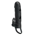 PRETTY LOVE - PENIS SLEEVE WITH BALL STRAP vibration BLACK Pretty Love PRETTY LOVE - PENIS SLEEVE WITH BALL STRAP vibration BLACK Pretty Love