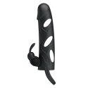PRETTY LOVE - PENIS SLEEVE WITH BALL STRAP vibration BLACK Pretty Love PRETTY LOVE - PENIS SLEEVE WITH BALL STRAP vibration BLACK Pretty Love