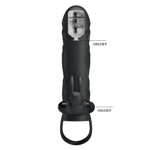 PRETTY LOVE - PENIS SLEEVE WITH BALL STRAP vibration BLACK Pretty Love PRETTY LOVE - PENIS SLEEVE WITH BALL STRAP vibration BLACK Pretty Love