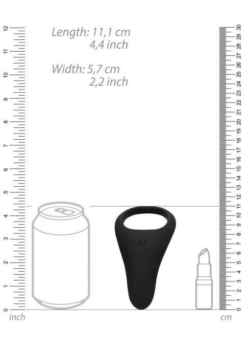 Pointed Vibrating Cock Ring - Licorice Black Loveline Pointed Vibrating Cock Ring - Licorice Black Loveline