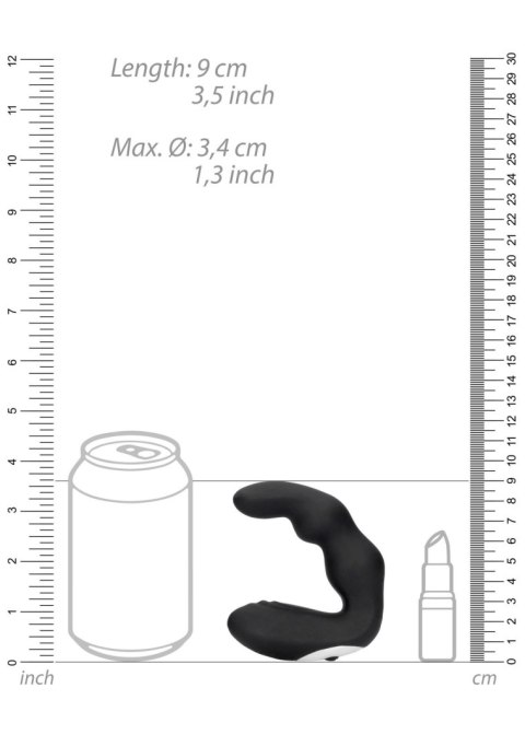 Bent Vibrating Prostate Massager with Remote Control - Black Ouch! Bent Vibrating Prostate Massager with Remote Control - Black Ouch!