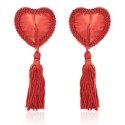 Bielizna-Heart Nipples Tassels RED Toyz4lovers