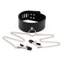 Collare con morsetti per capezzoli Leash nipple black Toyz4lovers Collare con morsetti per capezzoli Leash nipple black Toyz4lovers