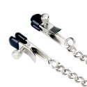 Metallic Silver Collar With Nipple Clamp Lovetoy Metallic Silver Collar With Nipple Clamp Lovetoy