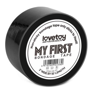 My First Non Sticky Bondage Tape Black Lovetoy