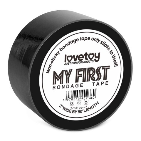 My First Non Sticky Bondage Tape Black Lovetoy My First Non Sticky Bondage Tape Black Lovetoy