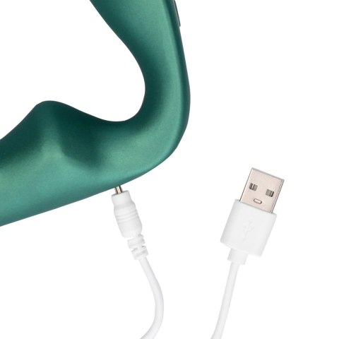 Pointed Vibrating Prostate Massager with Remote Control - Metallic Green Ouch! Pointed Vibrating Prostate Massager with Remote Control - Metallic Green Ouch!