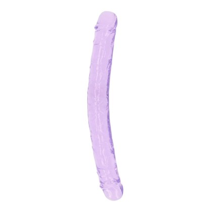 RealRock - podwójne realistyczne dildo, 34 cm, fioletowe