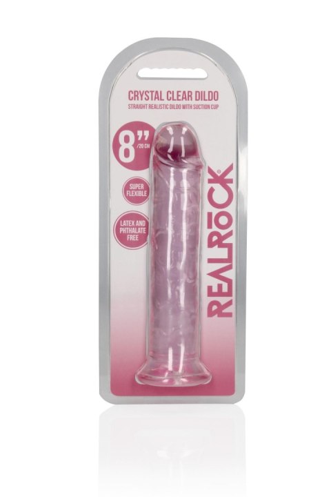 Straight Realistic Dildo with Suction Cup - 8'' / 20 RealRock Straight Realistic Dildo with Suction Cup - 8'' / 20 RealRock