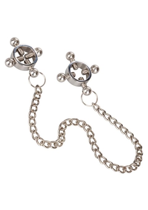 4 Point Nipple Press w Chain Black CalExotics 4 Point Nipple Press w Chain Black CalExotics