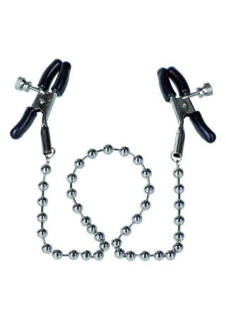 Silver Beaded Nipple Clamps Metal CalExotics
