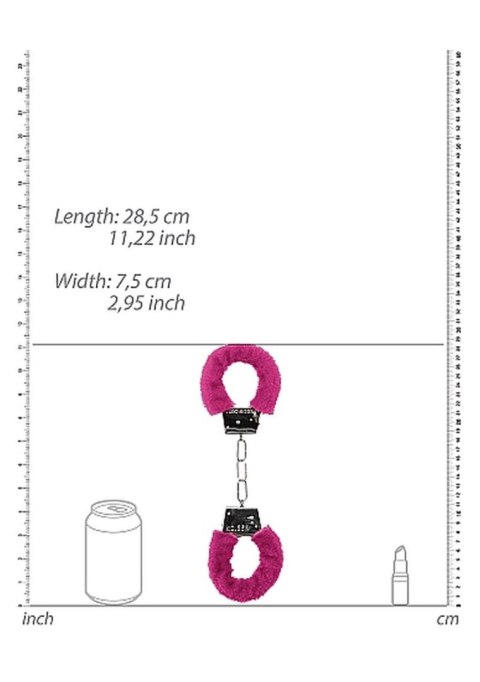 Beginner""s Handcuffs Furry - Pink Ouch! Beginner""s Handcuffs Furry - Pink Ouch!