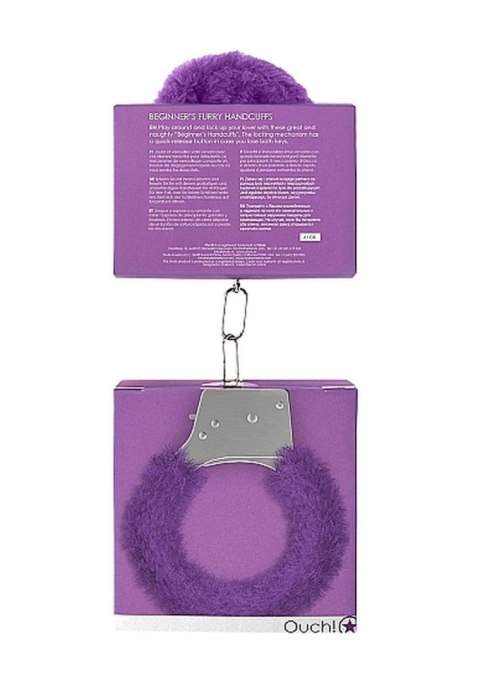 Beginner""s Handcuffs Furry - Purple Ouch! Beginner""s Handcuffs Furry - Purple Ouch!