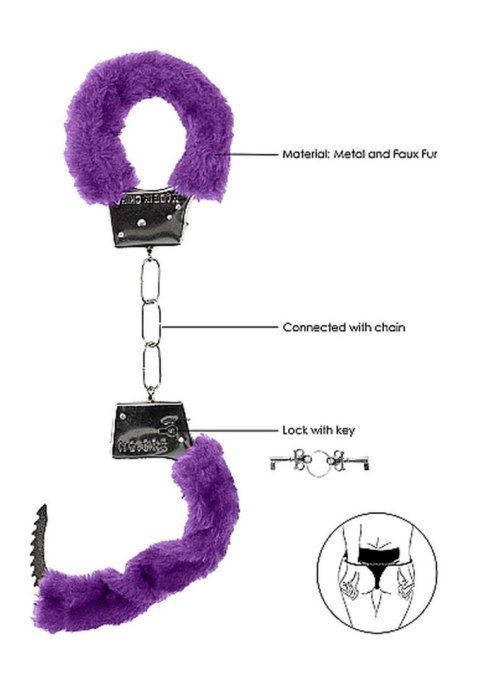 Beginner""s Handcuffs Furry - Purple Ouch! Beginner""s Handcuffs Furry - Purple Ouch!