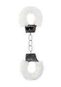 Beginner""s Handcuffs Furry - White Ouch! Beginner""s Handcuffs Furry - White Ouch!