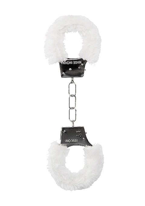 Beginner""s Handcuffs Furry - White Ouch! Beginner""s Handcuffs Furry - White Ouch!