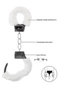 Beginner""s Handcuffs Furry - White Ouch! Beginner""s Handcuffs Furry - White Ouch!