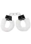 Beginner""s Handcuffs Furry - White Ouch! Beginner""s Handcuffs Furry - White Ouch!