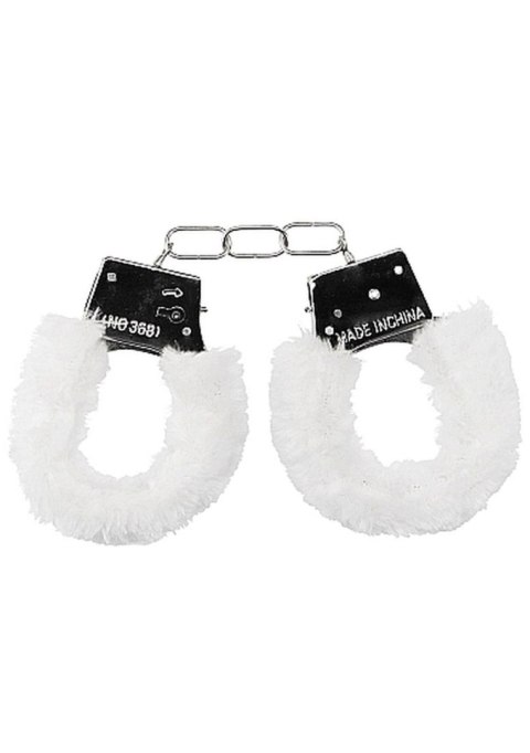Beginner""s Handcuffs Furry - White Ouch! Beginner""s Handcuffs Furry - White Ouch!