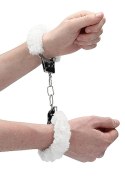 Beginner""s Handcuffs Furry - White Ouch! Beginner""s Handcuffs Furry - White Ouch!