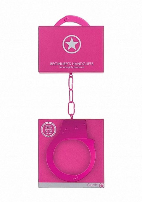 Beginner""s Handcuffs - Pink Ouch! Beginner""s Handcuffs - Pink Ouch!