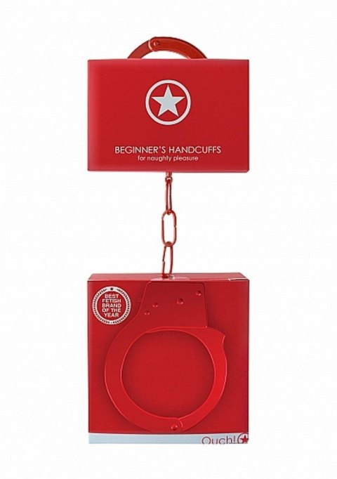 Beginner""s Handcuffs - Red Ouch! Beginner""s Handcuffs - Red Ouch!