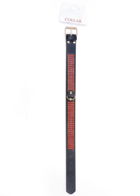 Fetish B - Series Collar with crystals 3 cm Red Line Fetish B - Series Fetish B - Series Collar with crystals 3 cm Red Line Fetish B - Series