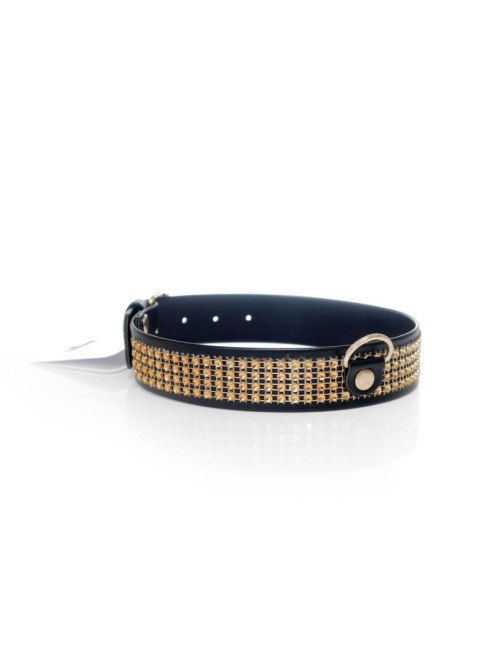 Fetish B - Series Collar with crystals 3 cm gold Fetish B - Series Fetish B - Series Collar with crystals 3 cm gold Fetish B - Series