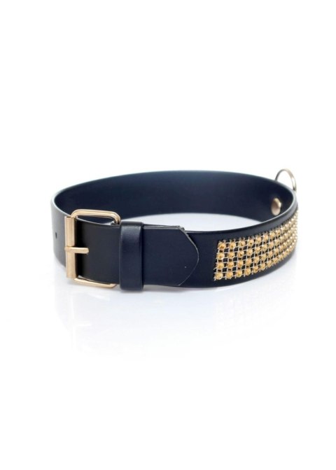 Fetish B - Series Collar with crystals 3 cm gold Fetish B - Series Fetish B - Series Collar with crystals 3 cm gold Fetish B - Series