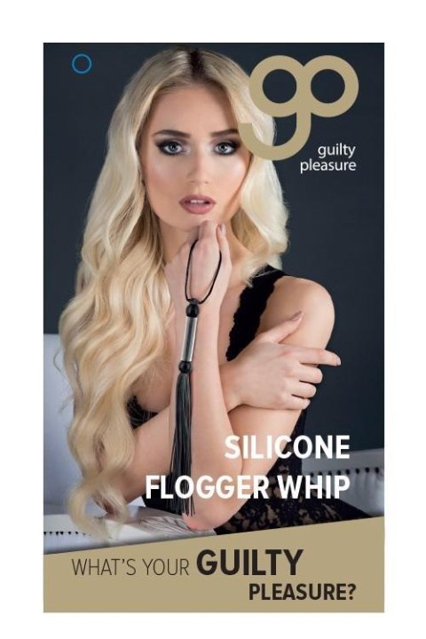 GP SILICONE FLOGGER WHIP BLACK Guilty Pleasure BDSM GP SILICONE FLOGGER WHIP BLACK Guilty Pleasure BDSM
