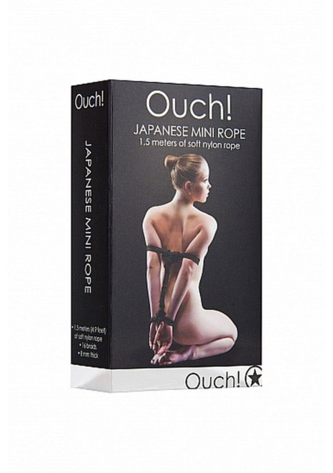 Japanese Mini Rope - 1,5m - Black Ouch! Japanese Mini Rope - 1,5m - Black Ouch!