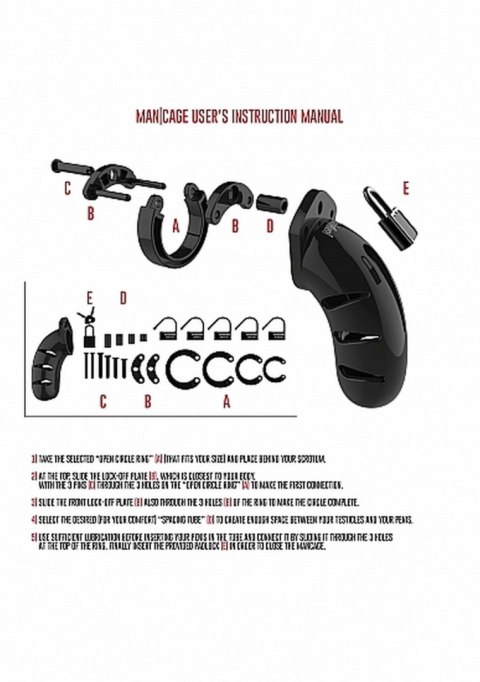 Model 02 - Chastity - 3.5"" - Cock Cage - Black ManCage Model 02 - Chastity - 3.5"" - Cock Cage - Black ManCage