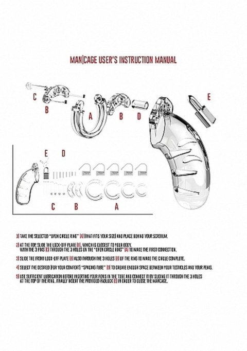 Model 03 - Chastity - 4.5"" - Cock Cage - Transparent ManCage Model 03 - Chastity - 4.5"" - Cock Cage - Transparent ManCage