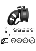 Model 18 - Chastity - 3.5"""" - Sil Cage Ballsplitter - Black ManCage Model 18 - Chastity - 3.5"""" - Sil Cage Ballsplitter - Black ManCage