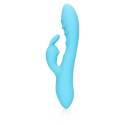 Ribbed Ultra Soft Silicone Rabbit Vibrator - Glacial Blue Loveline Ribbed Ultra Soft Silicone Rabbit Vibrator - Glacial Blue Loveline