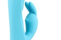 Ribbed Ultra Soft Silicone Rabbit Vibrator - Glacial Blue Loveline Ribbed Ultra Soft Silicone Rabbit Vibrator - Glacial Blue Loveline