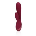 Smooth Silicone Rabbit Vibrator - Dark Cherry Loveline Smooth Silicone Rabbit Vibrator - Dark Cherry Loveline