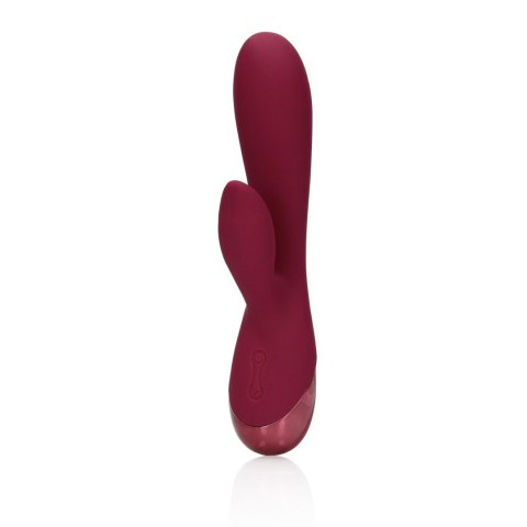 Smooth Silicone Rabbit Vibrator - Dark Cherry Loveline Smooth Silicone Rabbit Vibrator - Dark Cherry Loveline