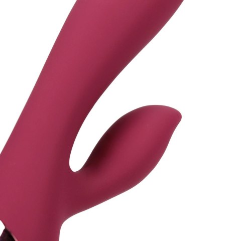Smooth Silicone Rabbit Vibrator - Dark Cherry Loveline Smooth Silicone Rabbit Vibrator - Dark Cherry Loveline
