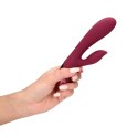 Smooth Silicone Rabbit Vibrator - Dark Cherry Loveline Smooth Silicone Rabbit Vibrator - Dark Cherry Loveline
