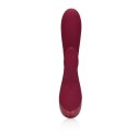 Smooth Silicone Rabbit Vibrator - Dark Cherry Loveline Smooth Silicone Rabbit Vibrator - Dark Cherry Loveline