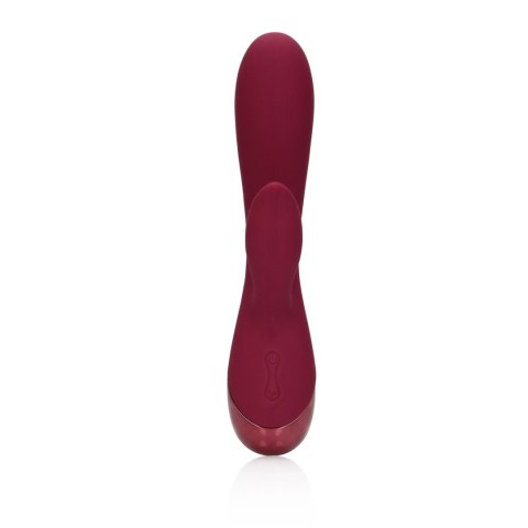 Smooth Silicone Rabbit Vibrator - Dark Cherry Loveline Smooth Silicone Rabbit Vibrator - Dark Cherry Loveline