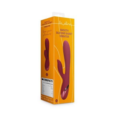 Smooth Silicone Rabbit Vibrator - Dark Cherry Loveline Smooth Silicone Rabbit Vibrator - Dark Cherry Loveline